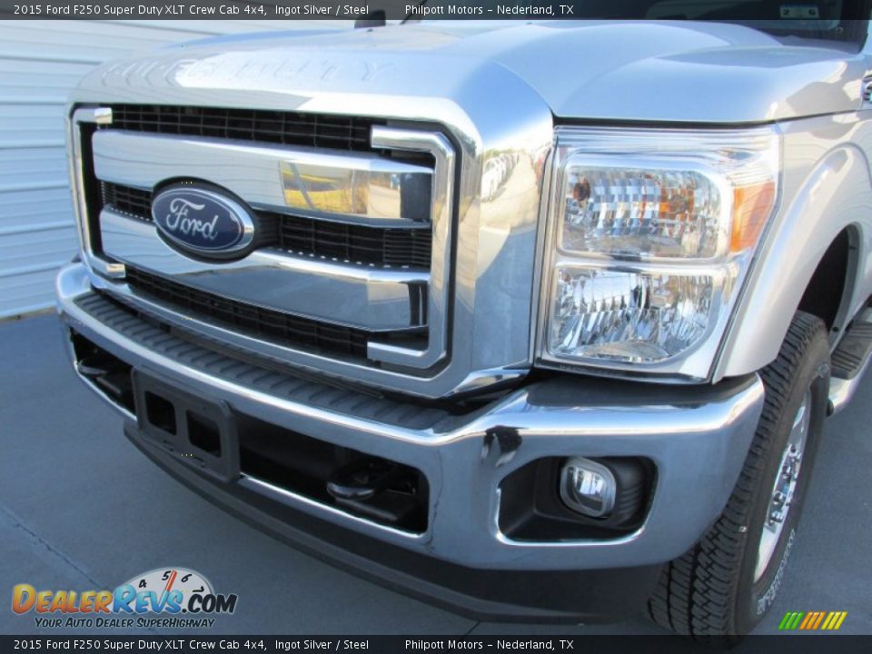 2015 Ford F250 Super Duty XLT Crew Cab 4x4 Ingot Silver / Steel Photo #10