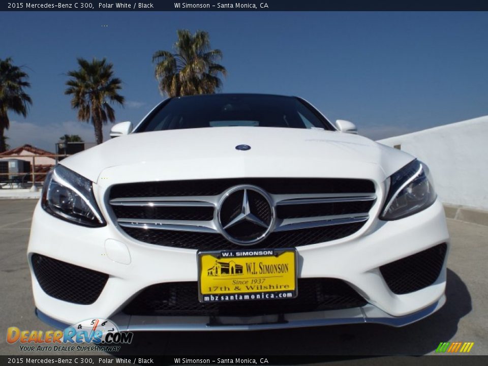 2015 Mercedes-Benz C 300 Polar White / Black Photo #2