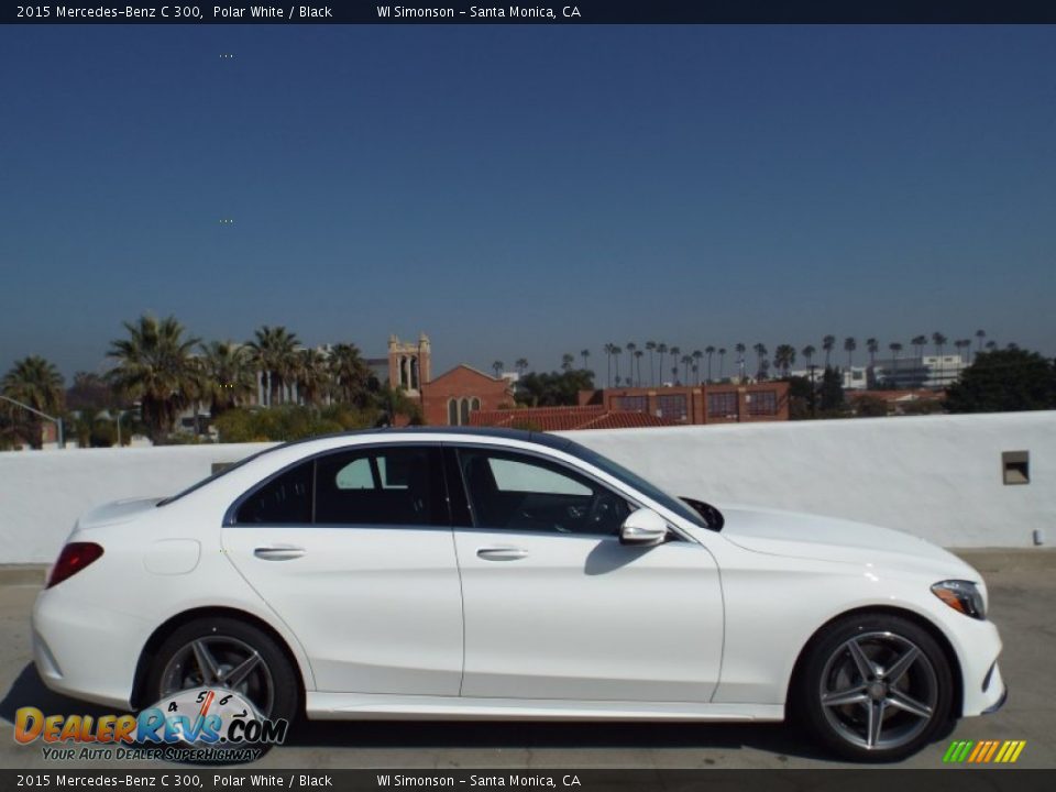 2015 Mercedes-Benz C 300 Polar White / Black Photo #3