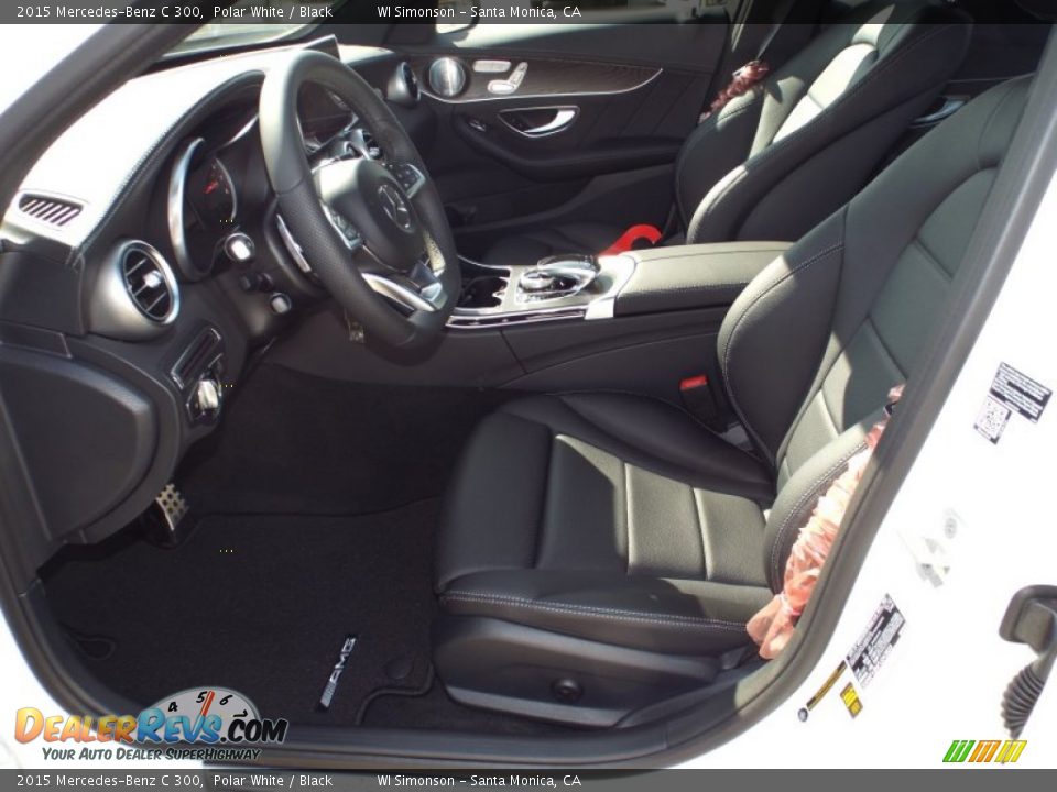 2015 Mercedes-Benz C 300 Polar White / Black Photo #7