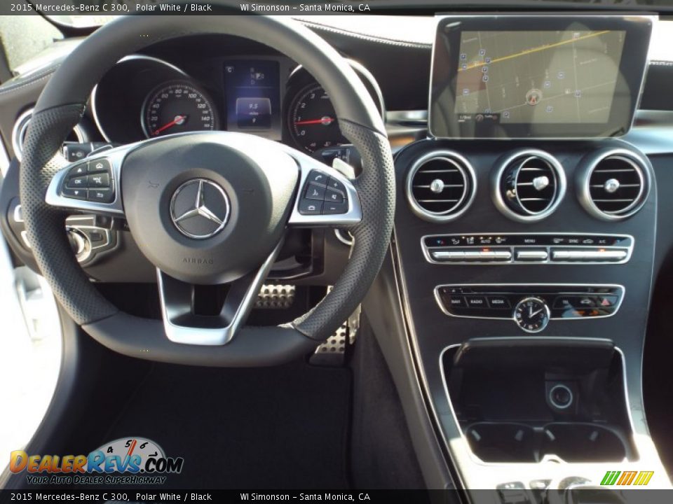 2015 Mercedes-Benz C 300 Polar White / Black Photo #9