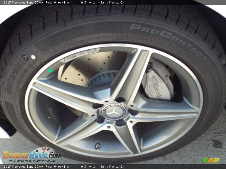 2015 Mercedes-Benz C 300 Polar White / Black Photo #10