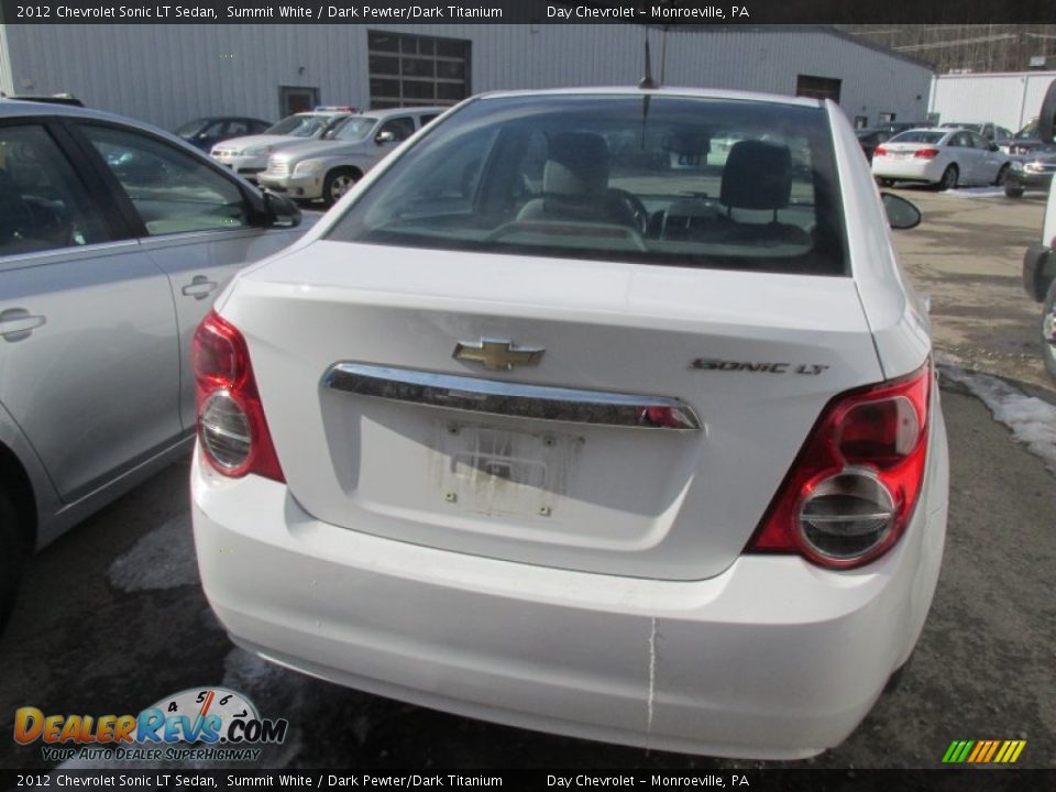 2012 Chevrolet Sonic LT Sedan Summit White / Dark Pewter/Dark Titanium Photo #5
