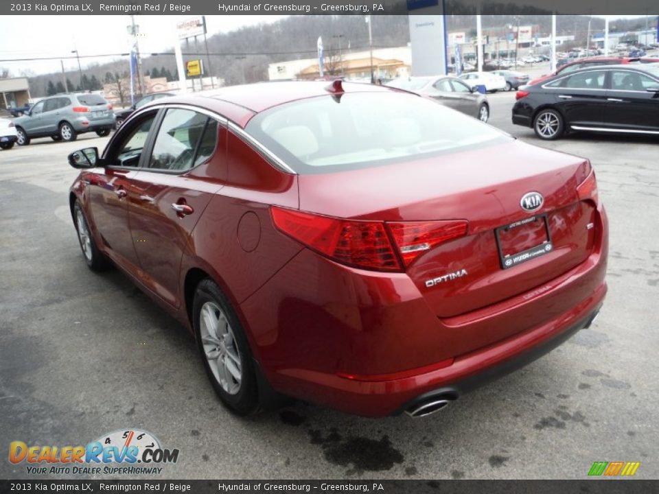 2013 Kia Optima LX Remington Red / Beige Photo #6