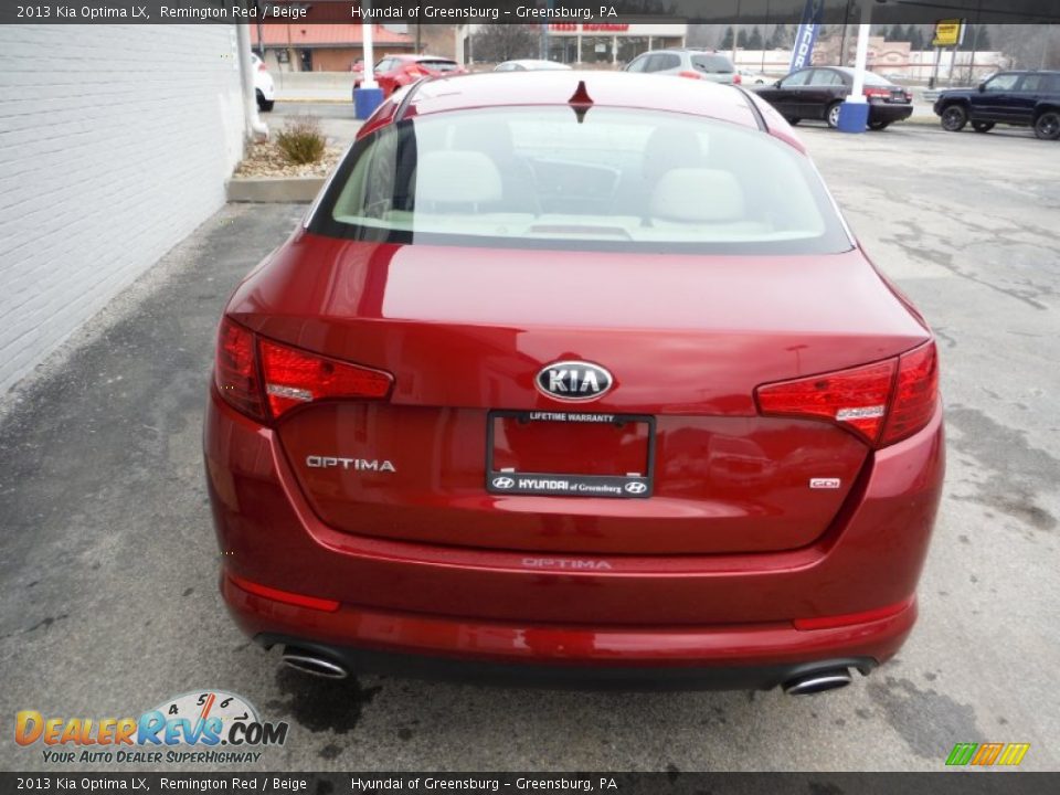 2013 Kia Optima LX Remington Red / Beige Photo #7
