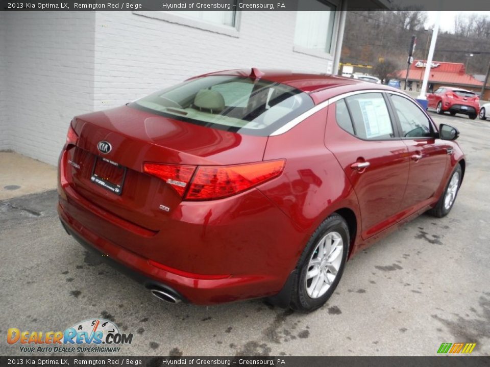 2013 Kia Optima LX Remington Red / Beige Photo #8