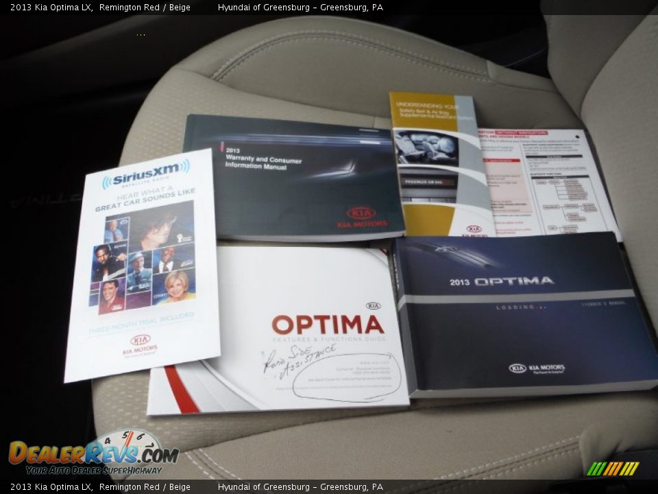 2013 Kia Optima LX Remington Red / Beige Photo #25