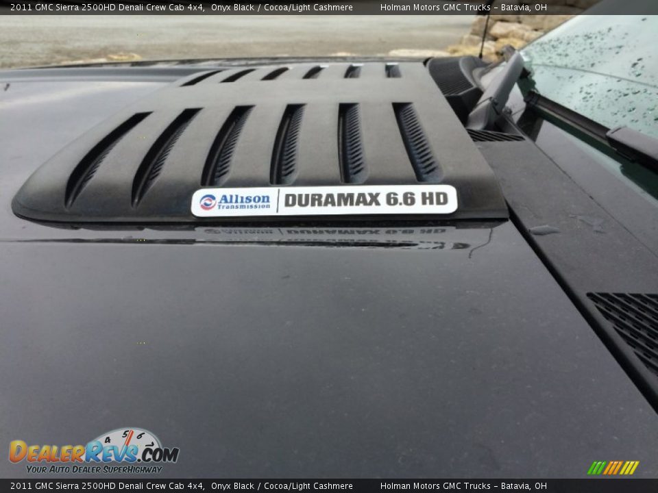 2011 GMC Sierra 2500HD Denali Crew Cab 4x4 Onyx Black / Cocoa/Light Cashmere Photo #4
