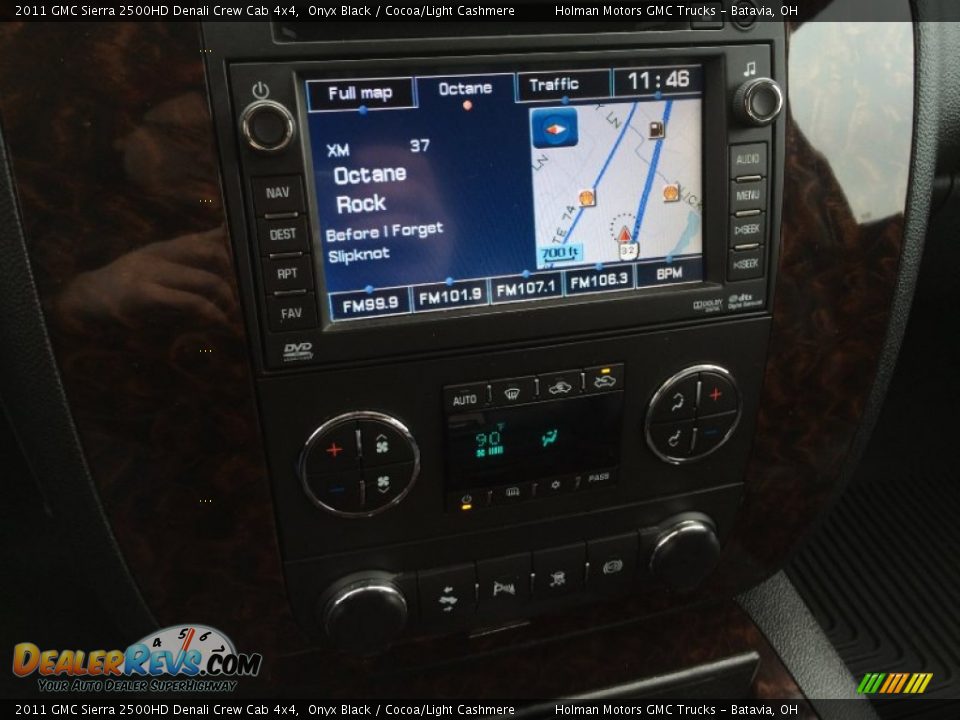 2011 GMC Sierra 2500HD Denali Crew Cab 4x4 Onyx Black / Cocoa/Light Cashmere Photo #8