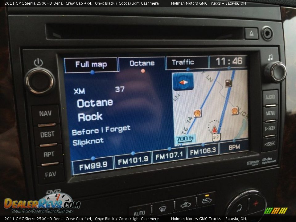 2011 GMC Sierra 2500HD Denali Crew Cab 4x4 Onyx Black / Cocoa/Light Cashmere Photo #9