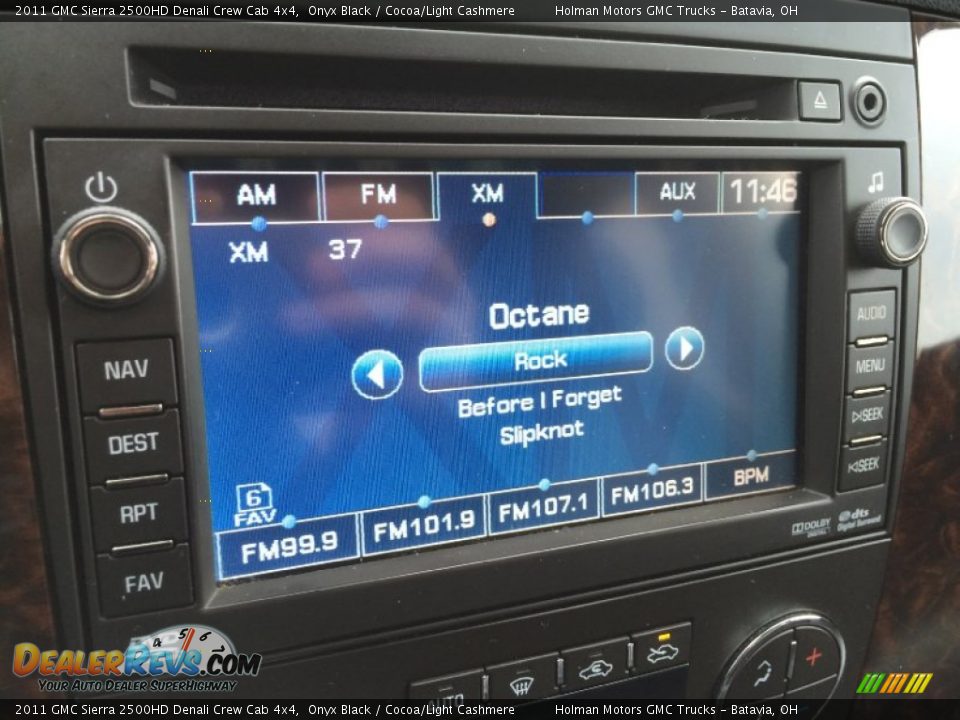 2011 GMC Sierra 2500HD Denali Crew Cab 4x4 Onyx Black / Cocoa/Light Cashmere Photo #11