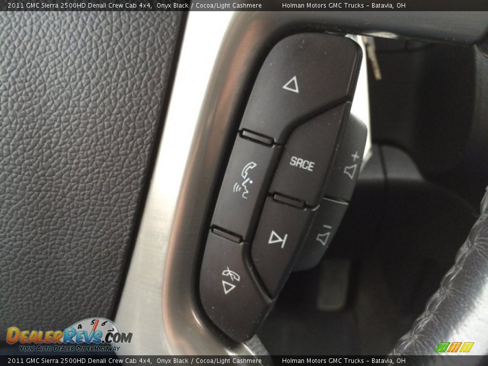 2011 GMC Sierra 2500HD Denali Crew Cab 4x4 Onyx Black / Cocoa/Light Cashmere Photo #15