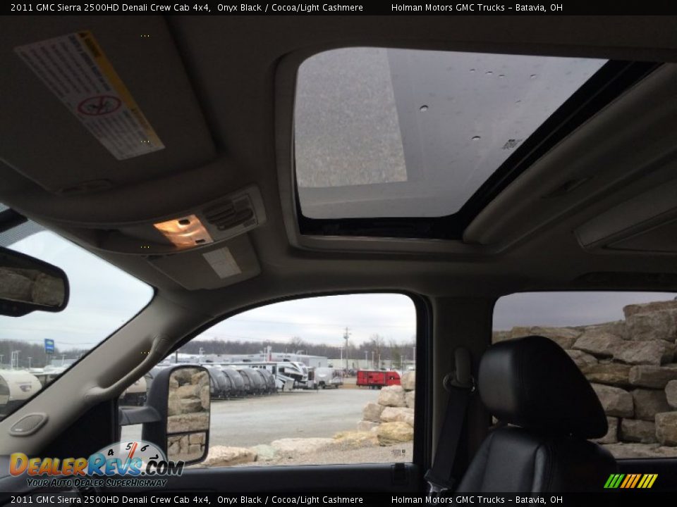 2011 GMC Sierra 2500HD Denali Crew Cab 4x4 Onyx Black / Cocoa/Light Cashmere Photo #24