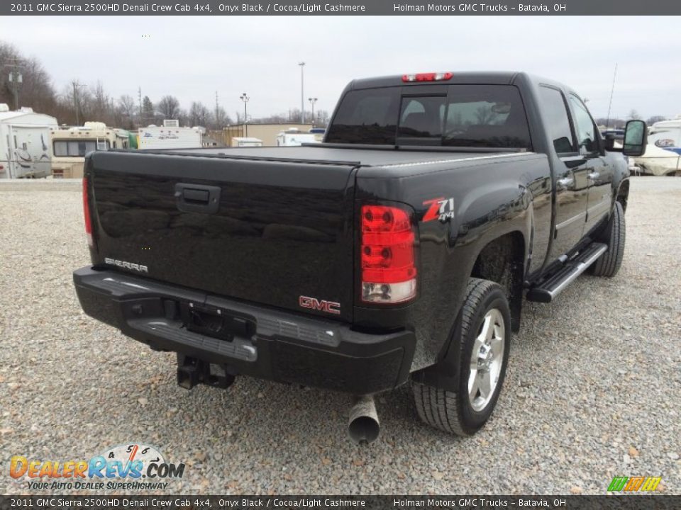 2011 GMC Sierra 2500HD Denali Crew Cab 4x4 Onyx Black / Cocoa/Light Cashmere Photo #33
