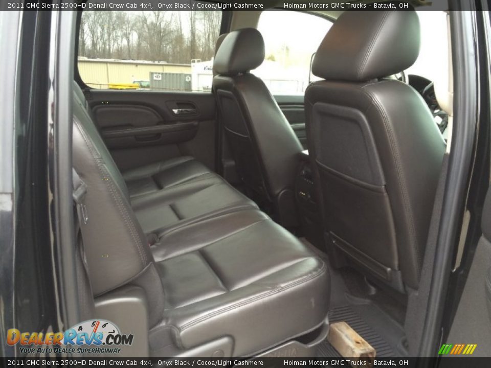 2011 GMC Sierra 2500HD Denali Crew Cab 4x4 Onyx Black / Cocoa/Light Cashmere Photo #34