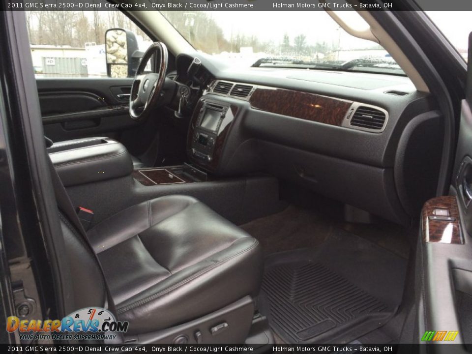 2011 GMC Sierra 2500HD Denali Crew Cab 4x4 Onyx Black / Cocoa/Light Cashmere Photo #35