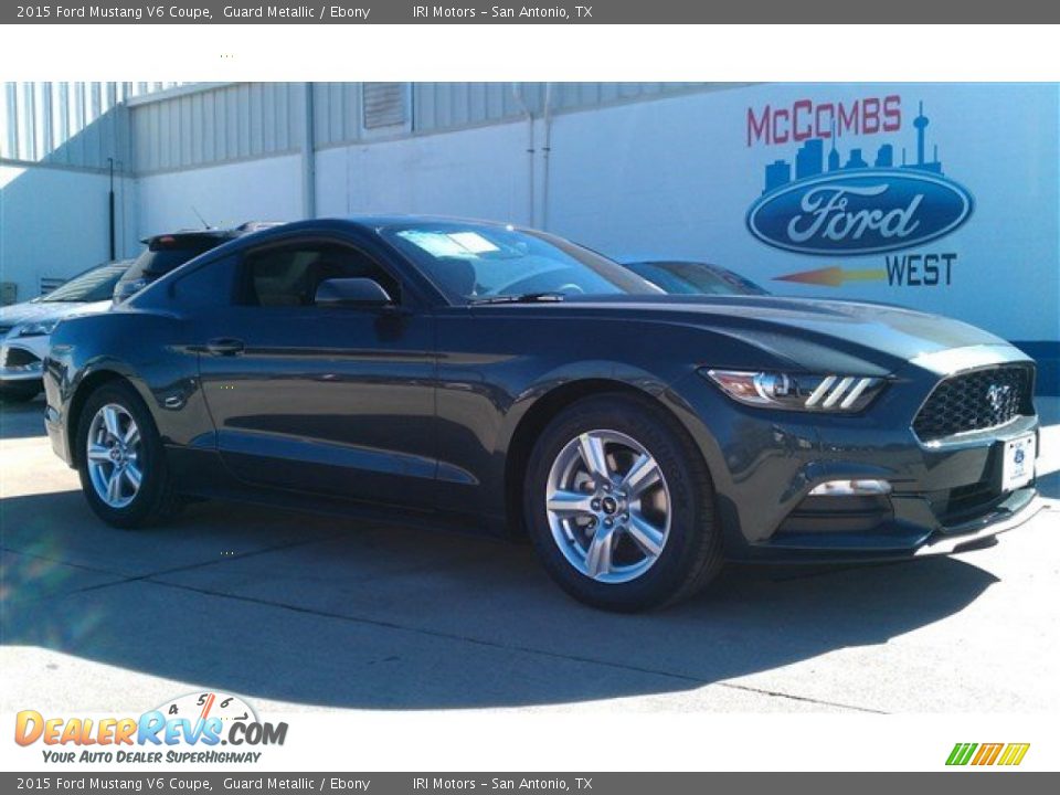 2015 Ford Mustang V6 Coupe Guard Metallic / Ebony Photo #1