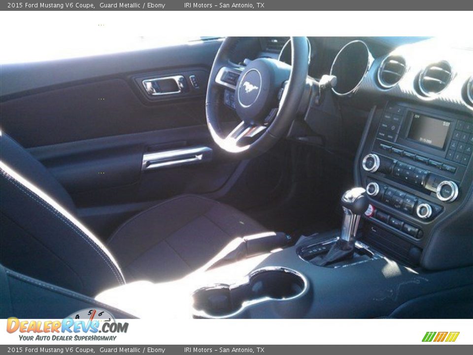 2015 Ford Mustang V6 Coupe Guard Metallic / Ebony Photo #14