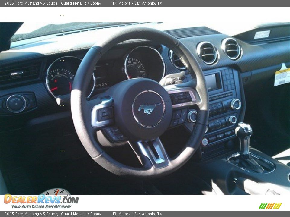 2015 Ford Mustang V6 Coupe Guard Metallic / Ebony Photo #16