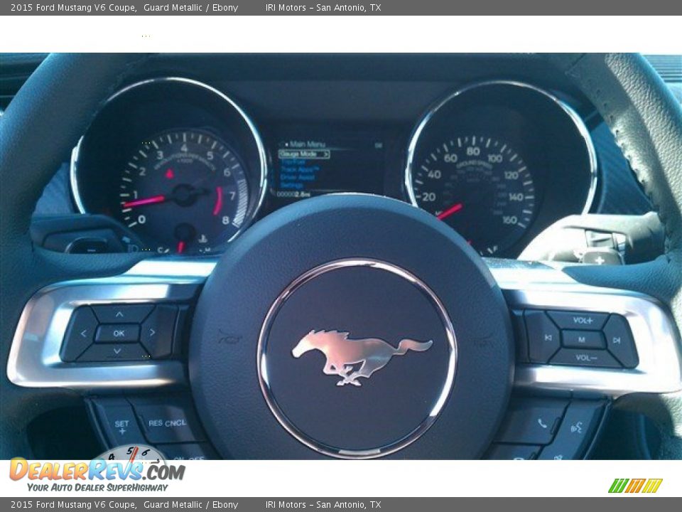 2015 Ford Mustang V6 Coupe Guard Metallic / Ebony Photo #19