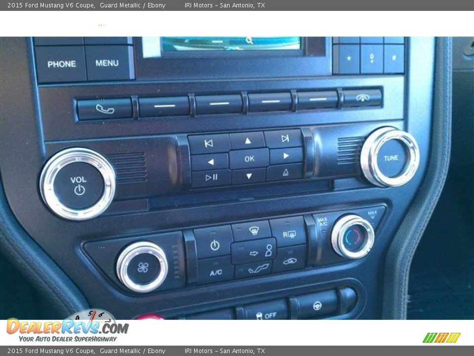 2015 Ford Mustang V6 Coupe Guard Metallic / Ebony Photo #23