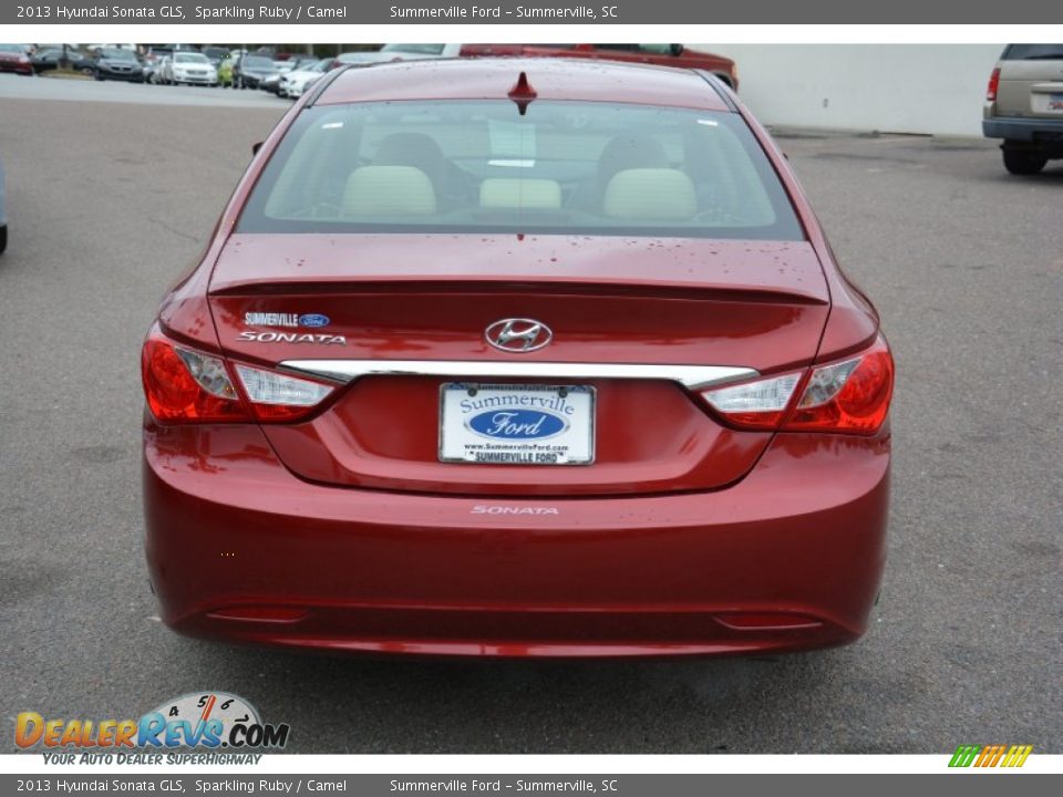 2013 Hyundai Sonata GLS Sparkling Ruby / Camel Photo #4