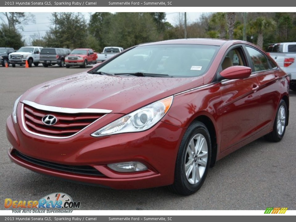 2013 Hyundai Sonata GLS Sparkling Ruby / Camel Photo #7