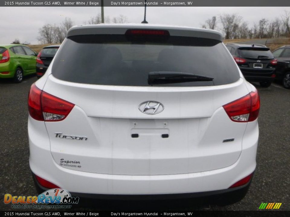 2015 Hyundai Tucson GLS AWD Winter White / Beige Photo #4