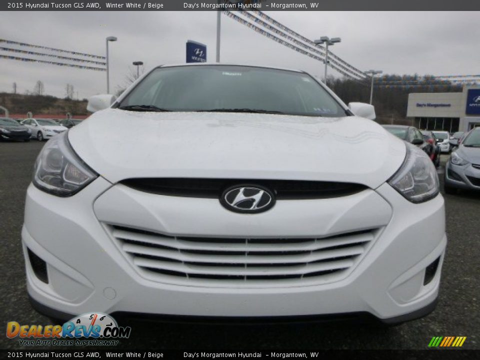 2015 Hyundai Tucson GLS AWD Winter White / Beige Photo #8