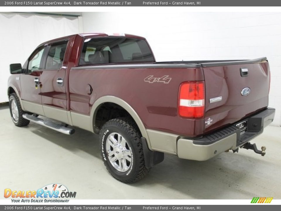 2006 Ford F150 Lariat SuperCrew 4x4 Dark Toreador Red Metallic / Tan Photo #4