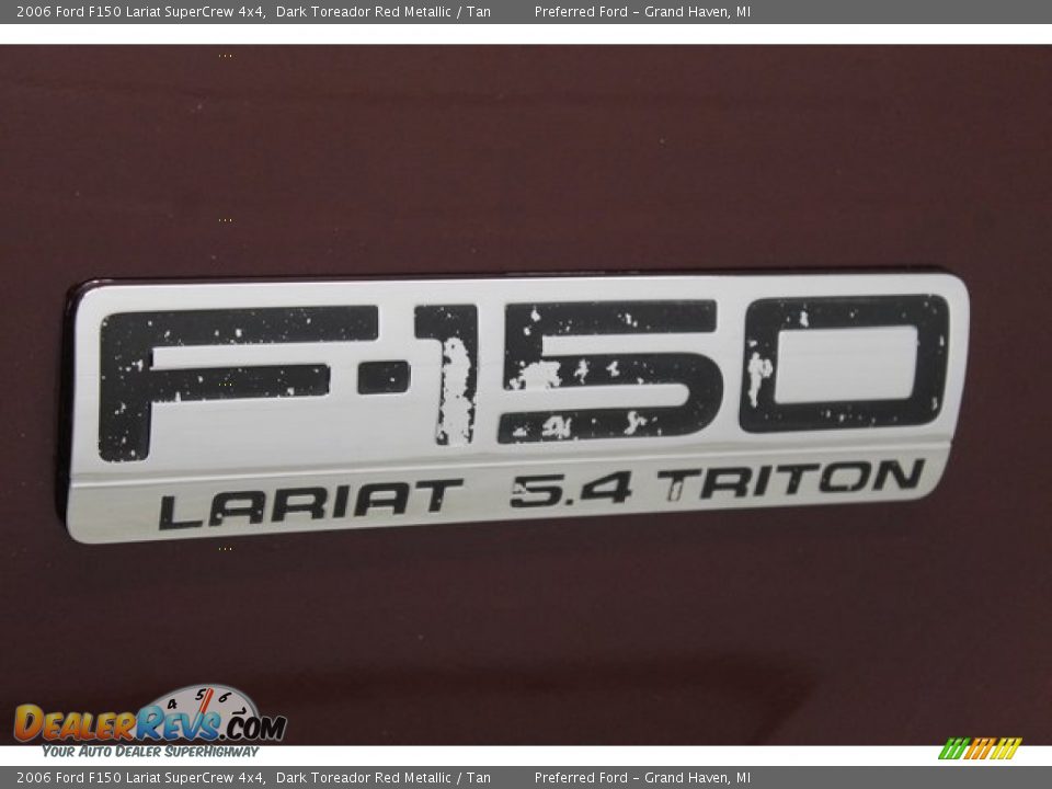 2006 Ford F150 Lariat SuperCrew 4x4 Dark Toreador Red Metallic / Tan Photo #8