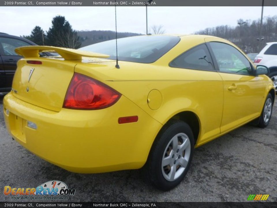 2009 Pontiac G5 Competition Yellow / Ebony Photo #4