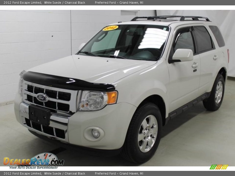 2012 Ford Escape Limited White Suede / Charcoal Black Photo #3