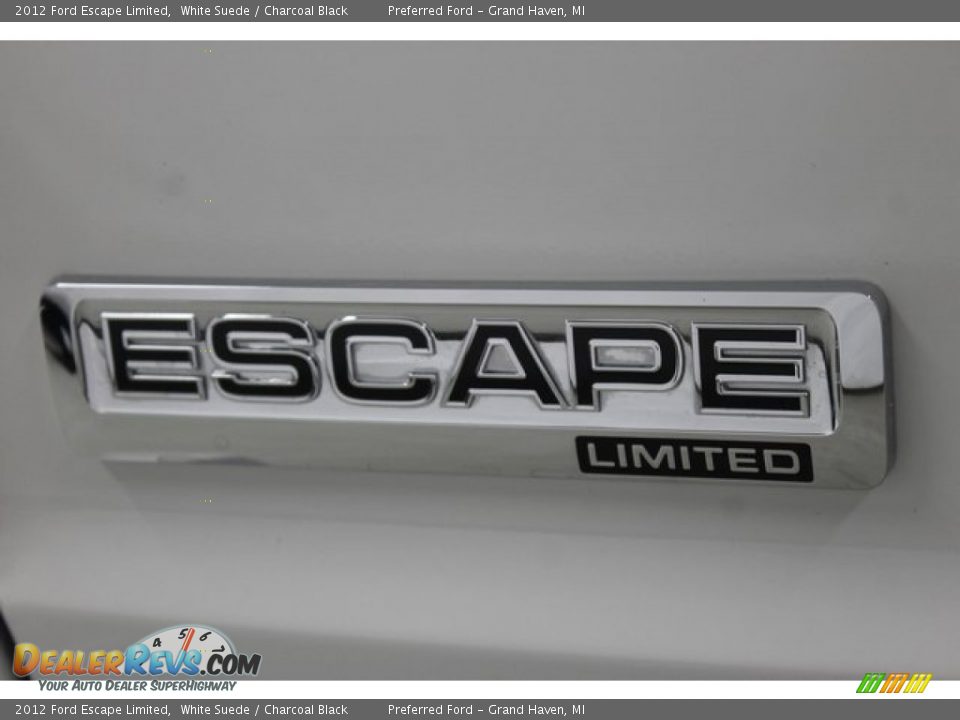 2012 Ford Escape Limited White Suede / Charcoal Black Photo #7