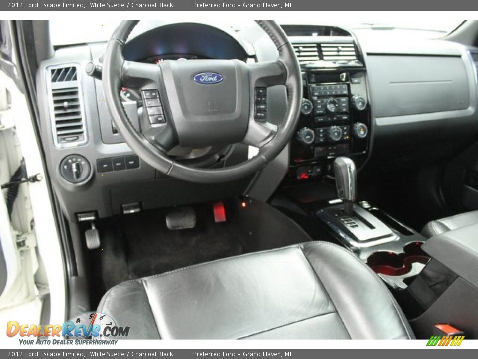 2012 Ford Escape Limited White Suede / Charcoal Black Photo #16