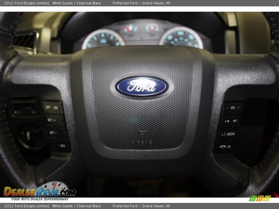 2012 Ford Escape Limited White Suede / Charcoal Black Photo #24
