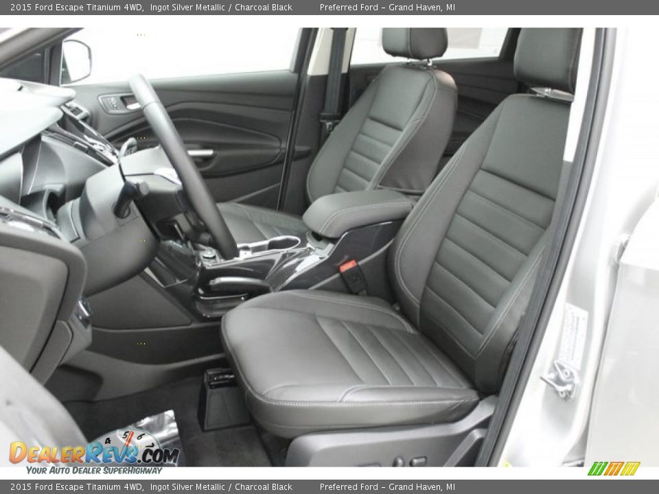 2015 Ford Escape Titanium 4WD Ingot Silver Metallic / Charcoal Black Photo #7