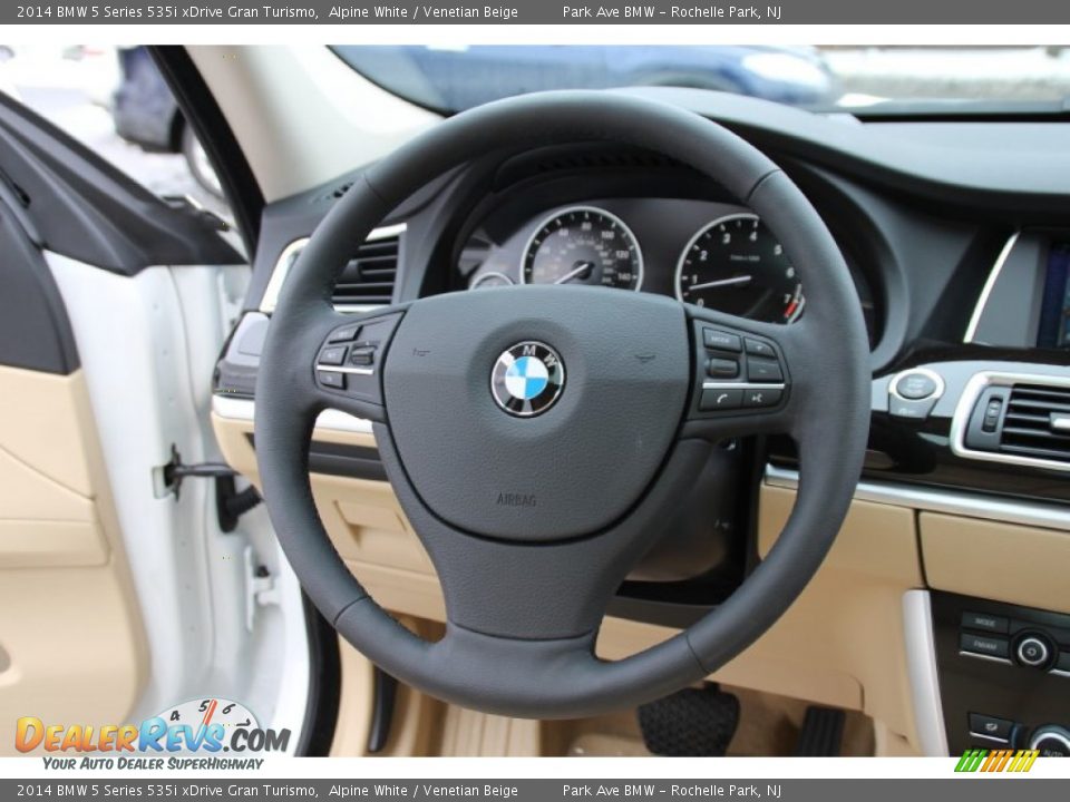 2014 BMW 5 Series 535i xDrive Gran Turismo Alpine White / Venetian Beige Photo #18