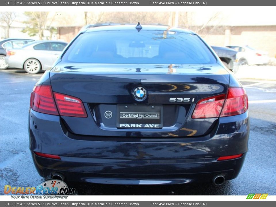 2012 BMW 5 Series 535i xDrive Sedan Imperial Blue Metallic / Cinnamon Brown Photo #4