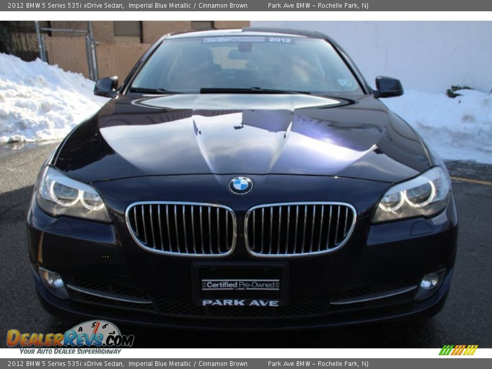 2012 BMW 5 Series 535i xDrive Sedan Imperial Blue Metallic / Cinnamon Brown Photo #7