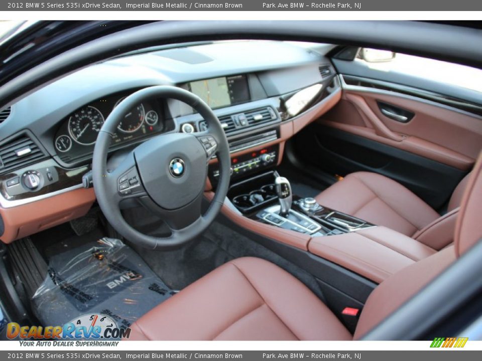2012 BMW 5 Series 535i xDrive Sedan Imperial Blue Metallic / Cinnamon Brown Photo #10