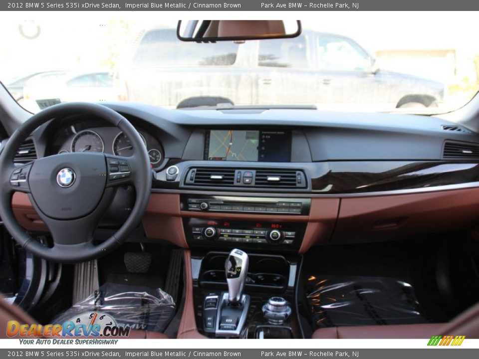2012 BMW 5 Series 535i xDrive Sedan Imperial Blue Metallic / Cinnamon Brown Photo #15