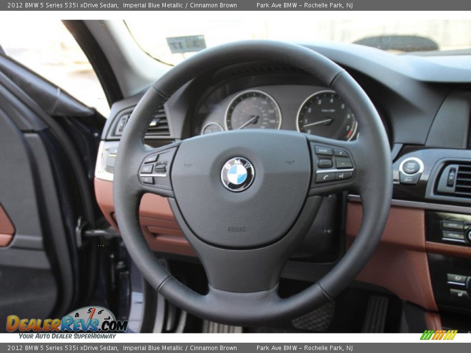 2012 BMW 5 Series 535i xDrive Sedan Imperial Blue Metallic / Cinnamon Brown Photo #18