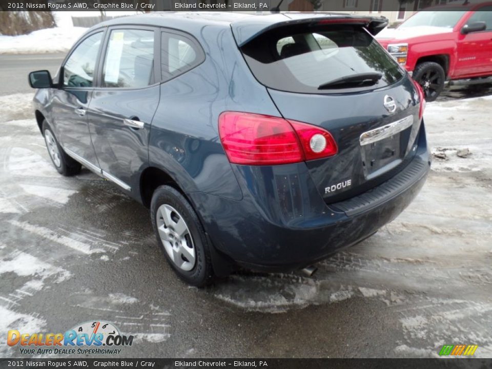 2012 Nissan Rogue S AWD Graphite Blue / Gray Photo #7