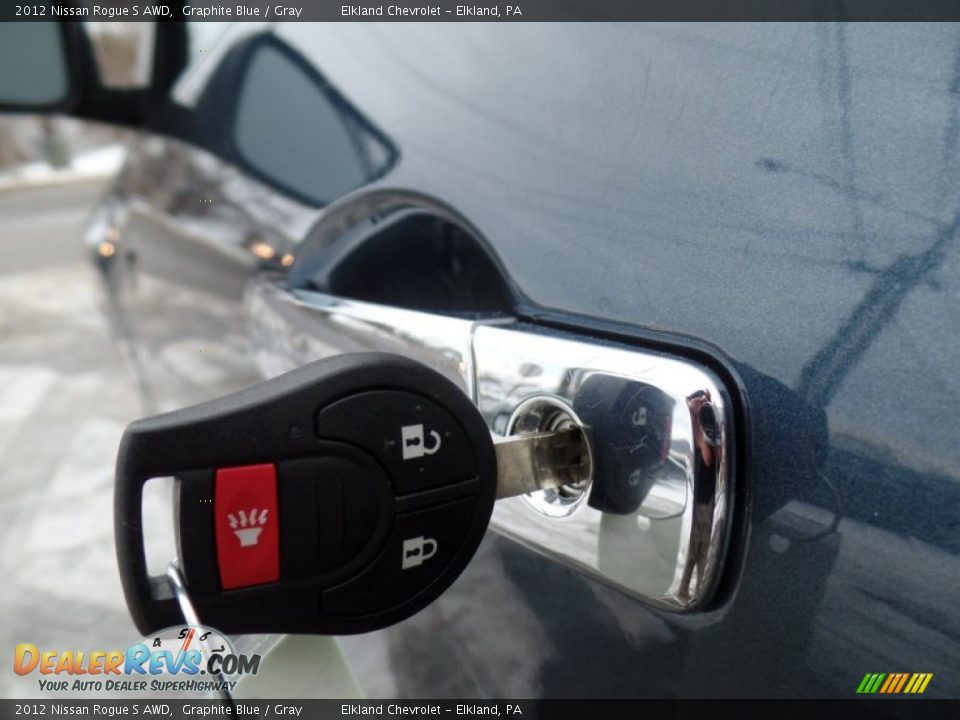 2012 Nissan Rogue S AWD Graphite Blue / Gray Photo #12