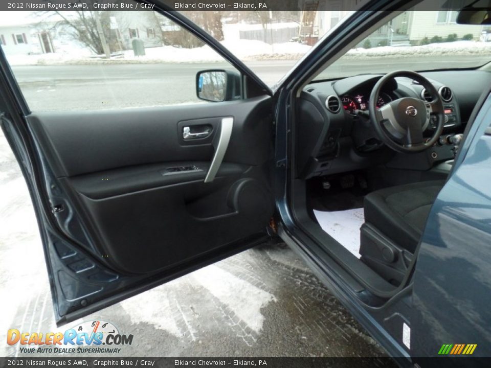 2012 Nissan Rogue S AWD Graphite Blue / Gray Photo #13