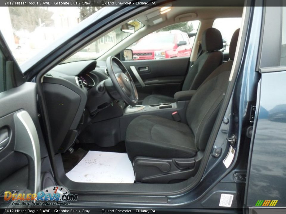 2012 Nissan Rogue S AWD Graphite Blue / Gray Photo #16