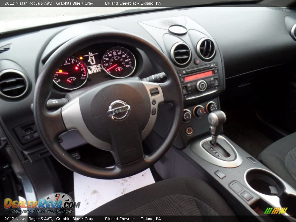 2012 Nissan Rogue S AWD Graphite Blue / Gray Photo #17