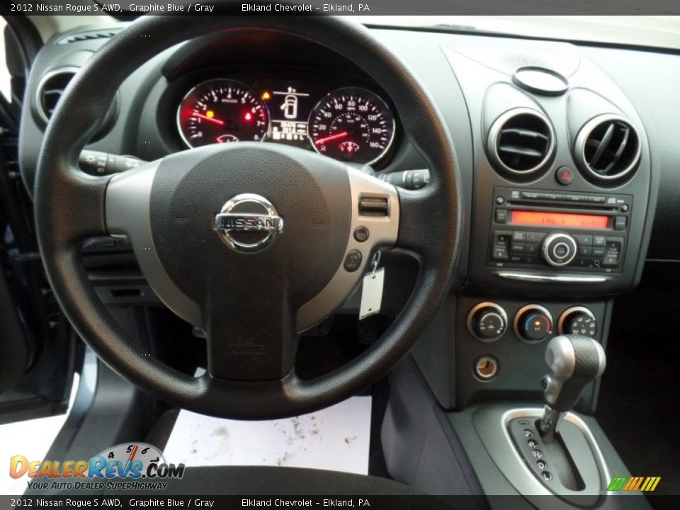 2012 Nissan Rogue S AWD Graphite Blue / Gray Photo #18