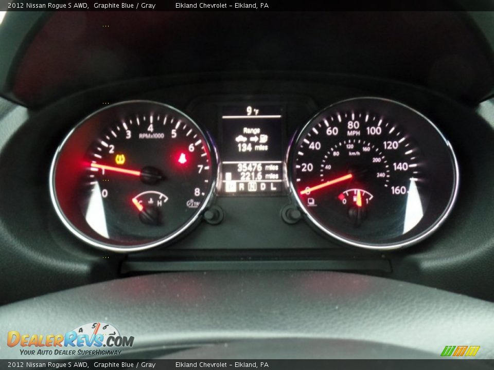 2012 Nissan Rogue S AWD Graphite Blue / Gray Photo #24